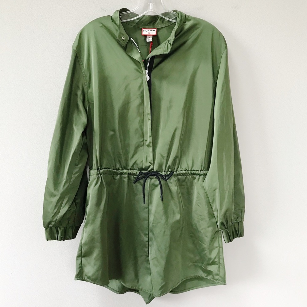 Hunter | LS Olive Green Zippered Romper Medium